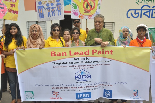 Activist group demanded ban lead paint in Bangladesh by 2017