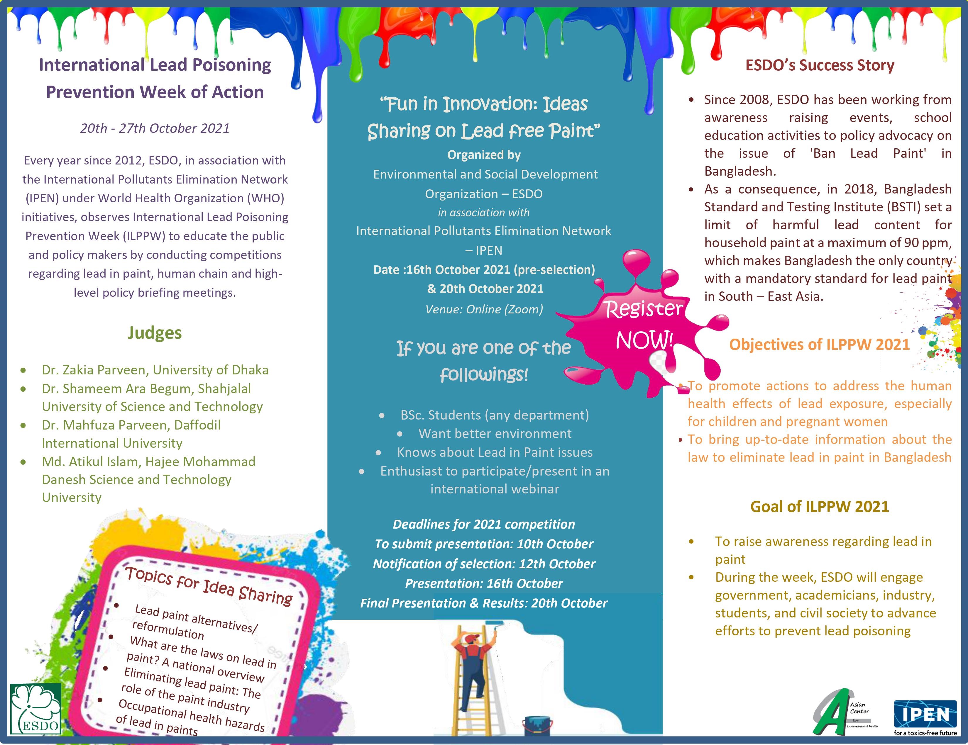 Upcoming Event of Lead in Paint: ILPPW 2021