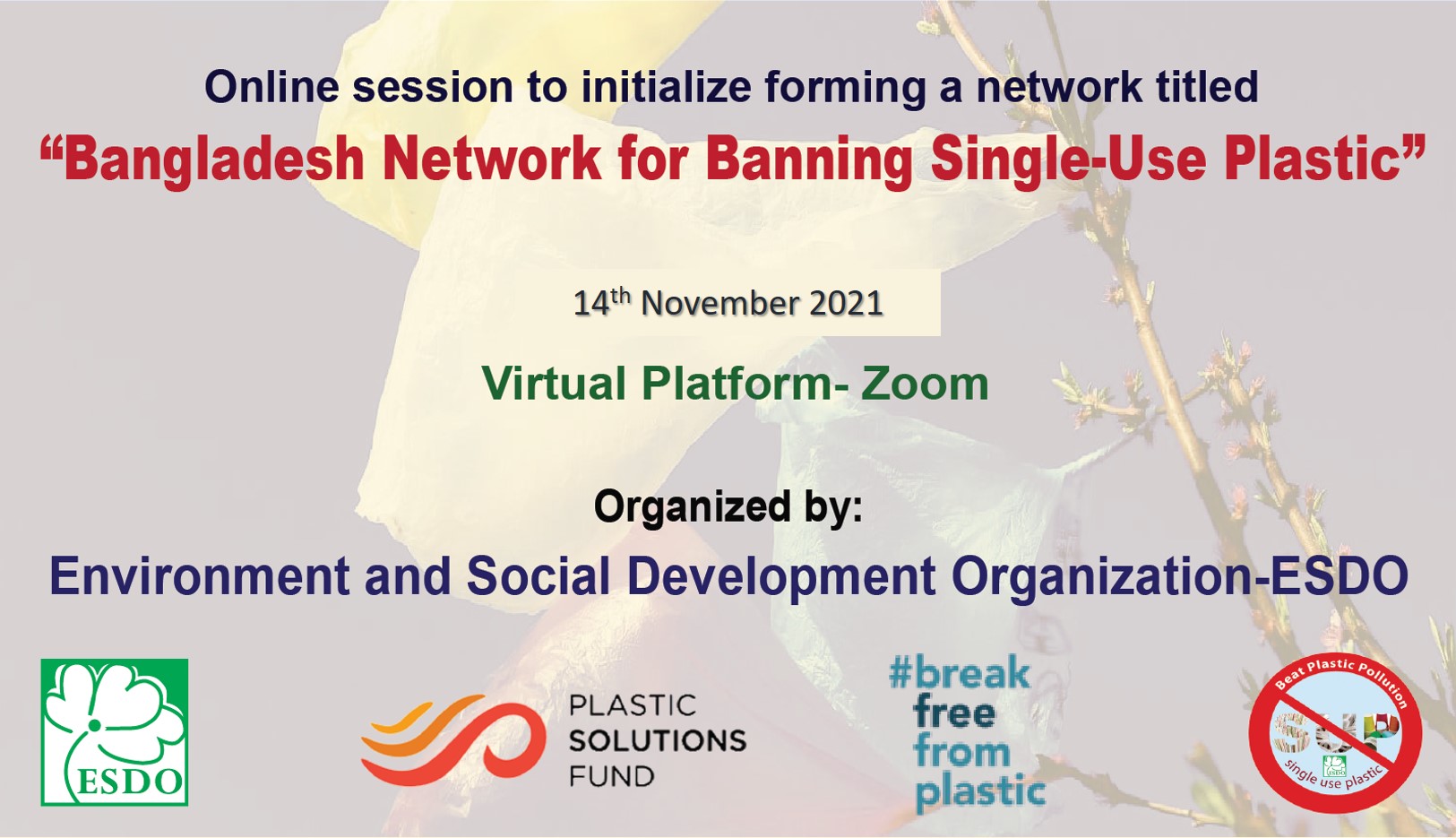 Third Virtual Session to launch a network on “Bangladesh Network for Banning Single-Use Plastic”