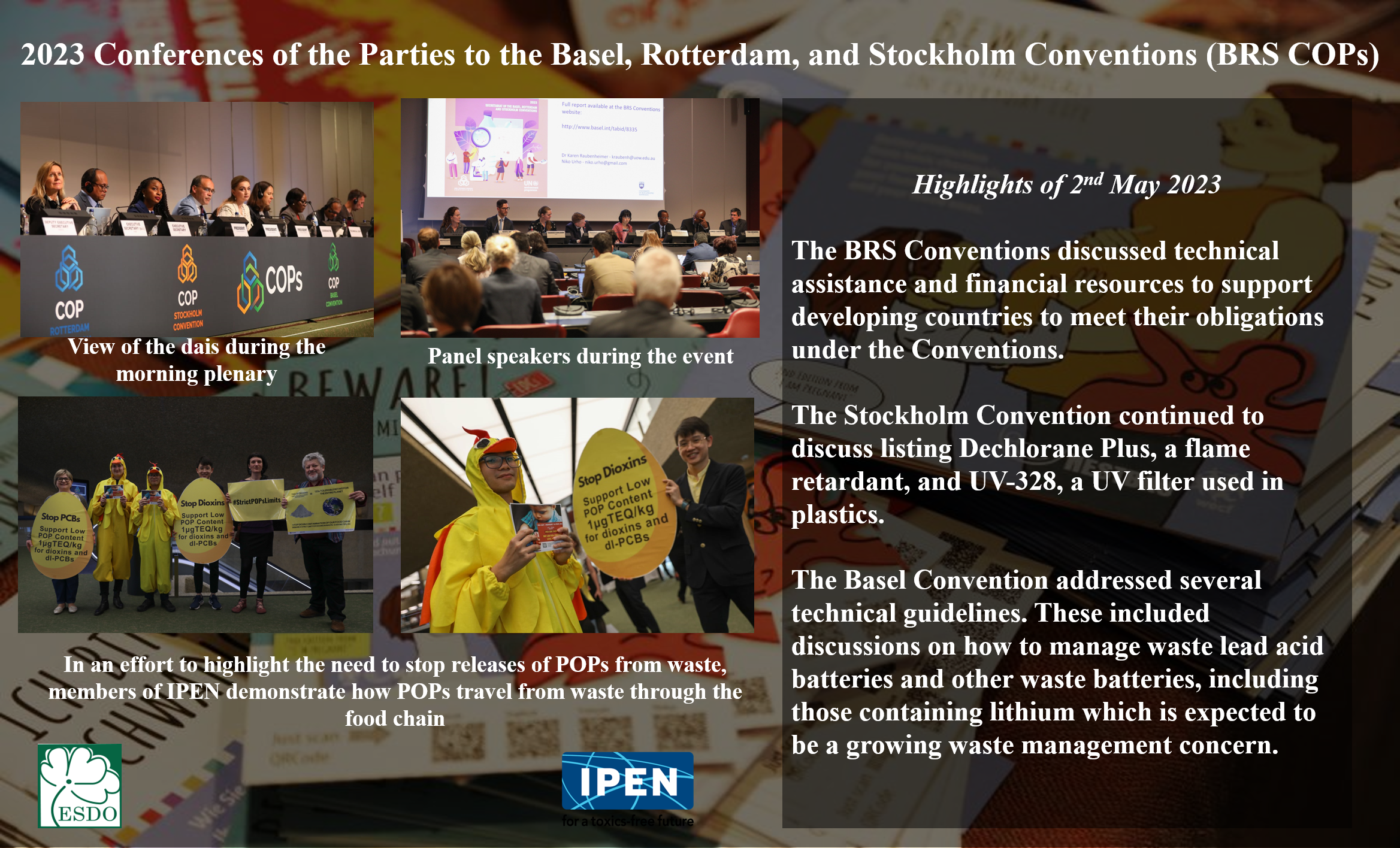 2023 Conferences of the Parties to the Basel, Rotterdam, and Stockholm Conventions (BRS COPs)_Highlights of 2 May 2023