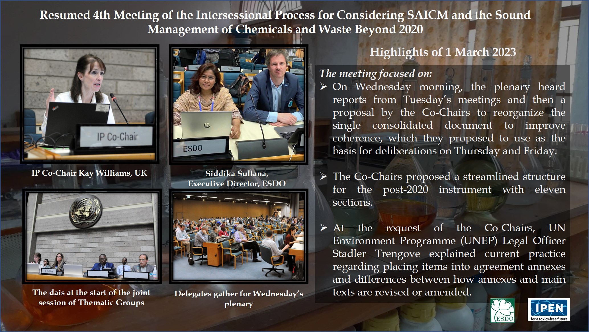 Highlights for 1 March 2023_IP4_SAICM and the Sound Management of Chemicals and Waste Beyond 2020