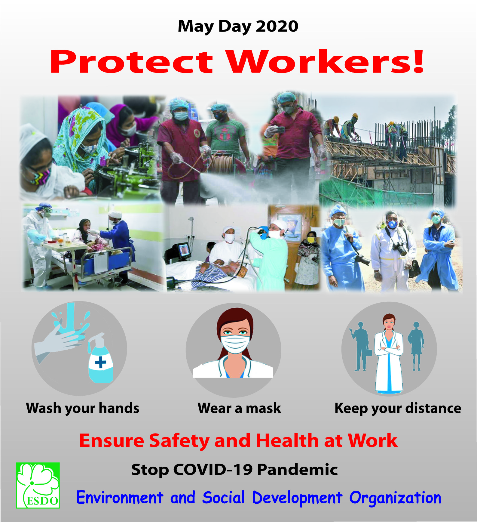 ESDO Urges Ensuring Safety and Health for the Frontline Workers