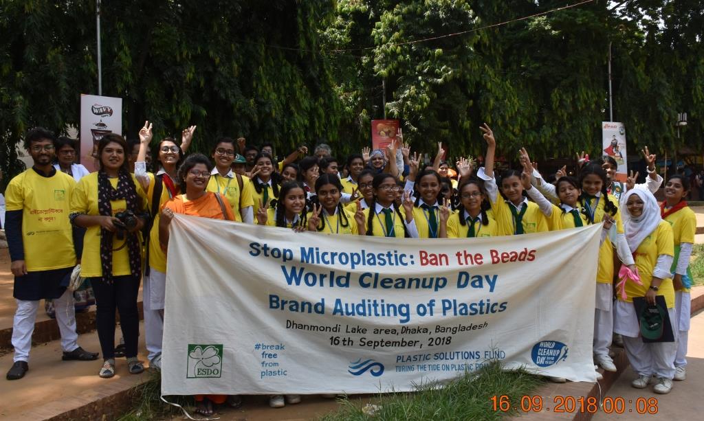 World Cleanup day and Plastics Brand Audit at Dhanmondi Lakeside Dhaka