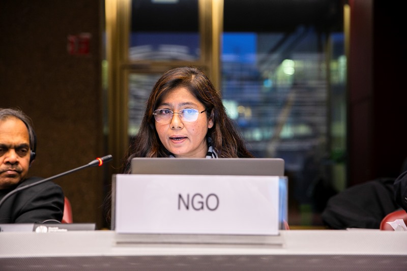 Siddika Sultana made a intervention on behalf of Asian Center