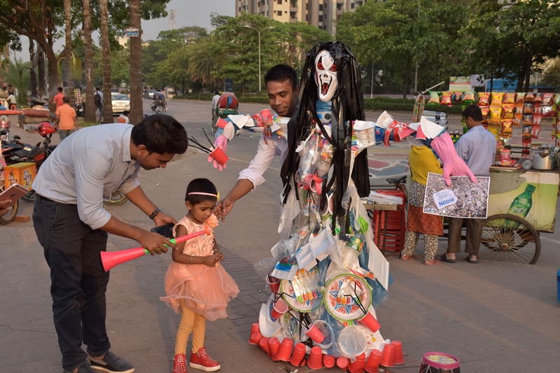 As part of Global #PlasticMonster Campaign ESDO organized campaign on #Stop_growing_plastic_monsters. Nestlé and Unilever should stop using single-use plastic.