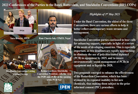 You are currently viewing 2023 Conferences of the Parties to the Basel, Rotterdam, and Stockholm (Highlights of 3 May 2023)